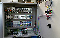 Large clear control cabinet