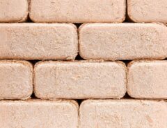 Stacked rectangular briquettes